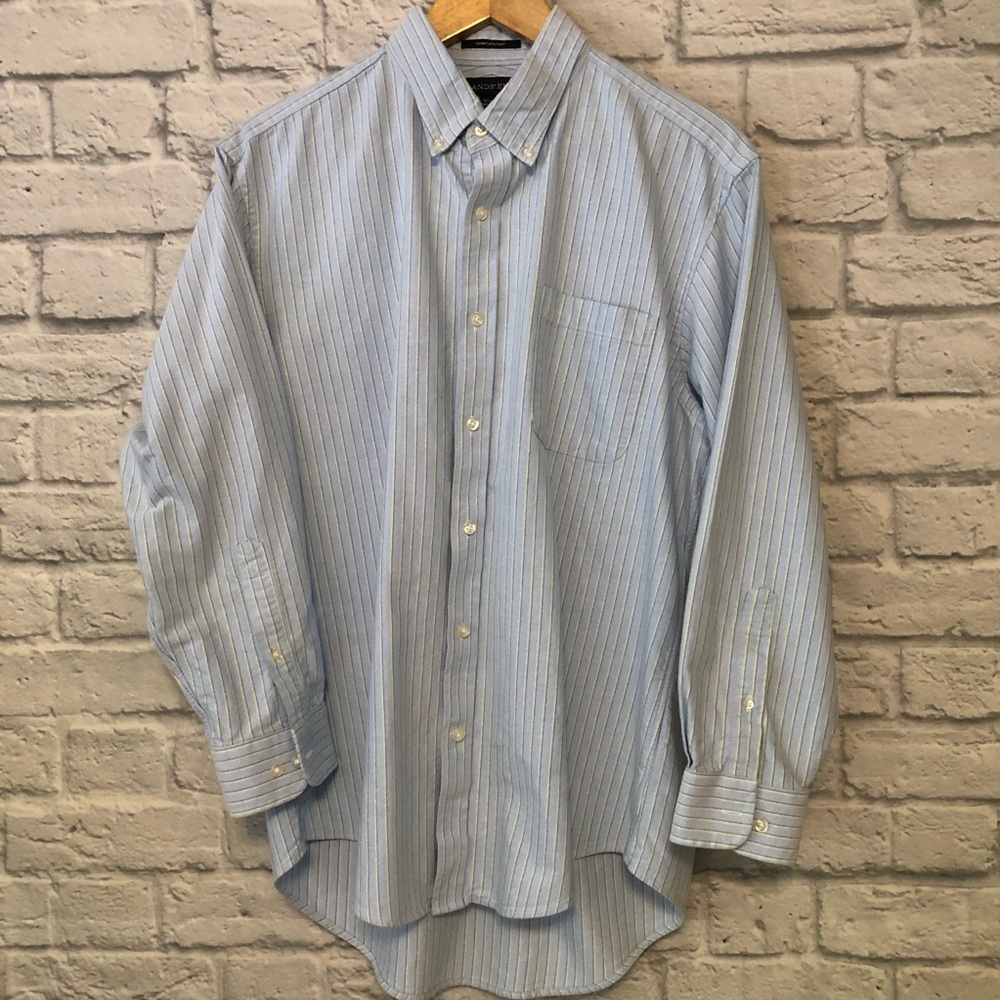 Lands End button down tailored long sleeve shirt